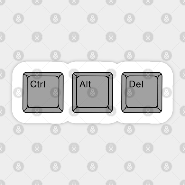 ALT CTRL DEL White Sticker by felixbunny